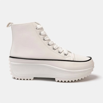 Firetrap Дамски високи кецове Firetrap Platform Hi top Ladies Trainers - White