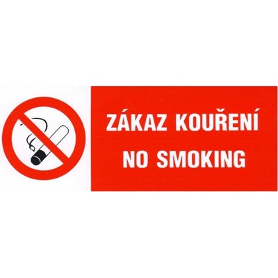 ZÁKAZ KOUŘENÍ - NO SMOKING 210x80mm - samolepka