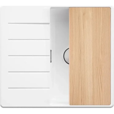 Твоят Стил Бяла кухненска гранитна мивка Копенхаген 40 Top 550 x 500 мм