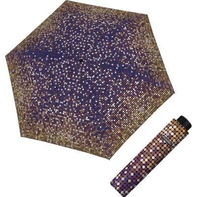 Doppler Havanna Fiber Twinkle Blue dámsky skladací dáždnik