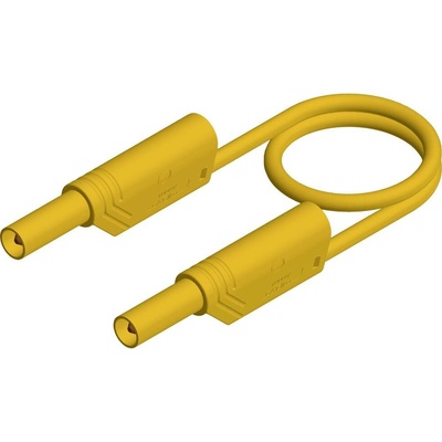 4 mm safety test lead, silicone, 2x stackabler plugs, 50 cm