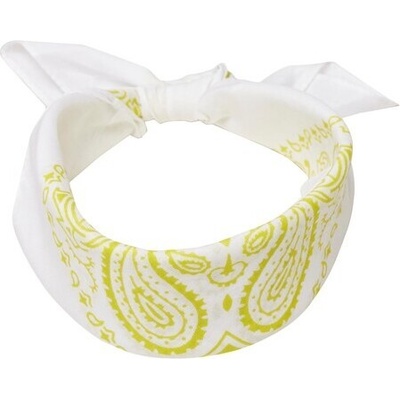 šátek Urban Classics Bandana White/Yellow