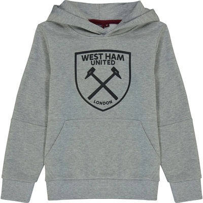 Source Lab Юношески суичър Source Lab West Ham United OTH Hoodie Juniors - Grey