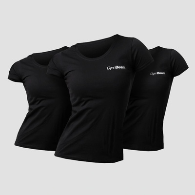 GymBeam Dámske tričko Basic 3Pack Black