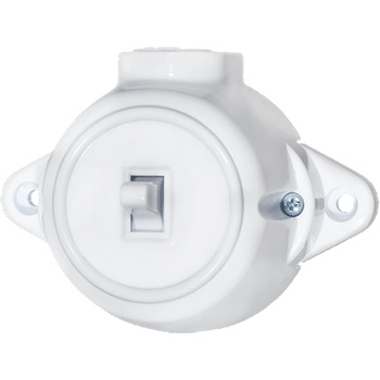 ELMARK Antique КЛЮЧ СХ. 1 10А 250v БЯЛ (190195)