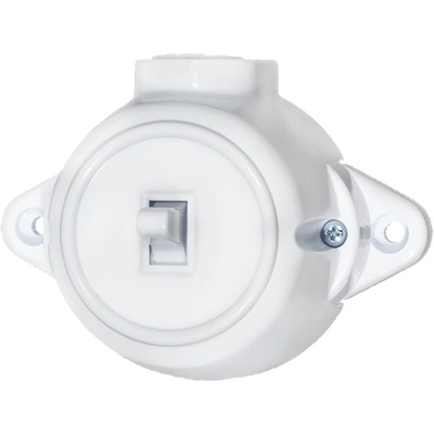 ELMARK Antique КЛЮЧ СХ. 1 10А 250v БЯЛ (190195)