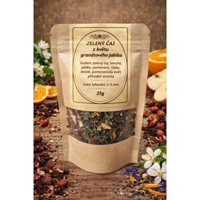 Golden Leaf Zelený čaj s květem jablka a granátovým jablkem 25 g