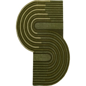 Flair Rugs Зелен ръчно изработен вълнен килим 200x290 cm Conway Retro - Flair Rugs (503119380225)