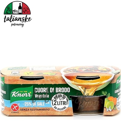 Knorr bujón zeleninový Menej soli 4 x 28 g