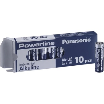 Panasonic LR6 AA 1, 5V 10PK INDUSTRIAL Powerline (PAN-BA-LR6-10PK-IND)