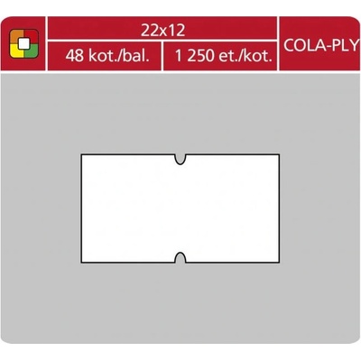 Etikety 22x12 pre 2212 cenovka biela RE221210