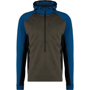 Stoic Мъжки вълнен пуловер Stoic Merino260 StadjanSt. 3/4 Zip w. Hood Merino hoodie - Deep Brown Multi (005-3488-0813)