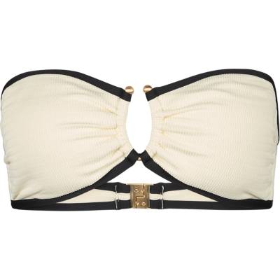 Seafolly Дамско бикини горнище Seafolly Women's Beach Bound Ring Front Bandeau Bikini top - Ecru - размер 42 (EU) (150-4244-0216)