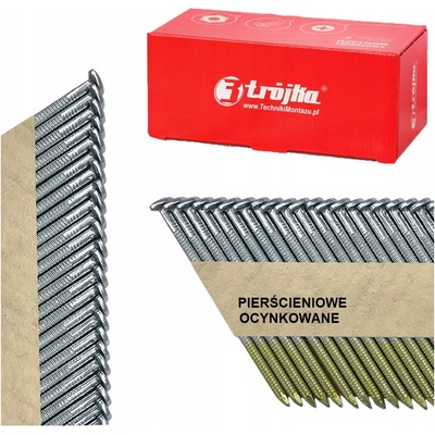 Klince do klincovačky s papierovou páskou 3,1x90mm 34° 2000ks Krúžkové POZINK