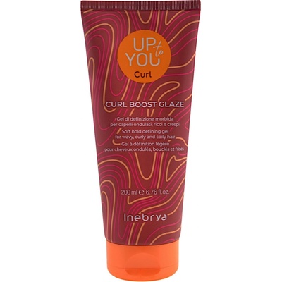 Inebrya Up to You Curl Boost Glaze jemný definující gel pro vlnité kudrnaté a kadeřavé vlasy 200 ml