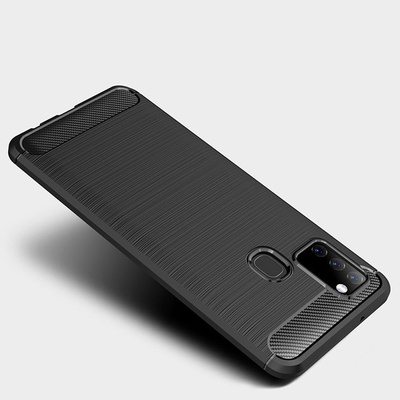 Púzdro SES Ochranné silikónové karbón Samsung Galaxy M21 M215F - čierne