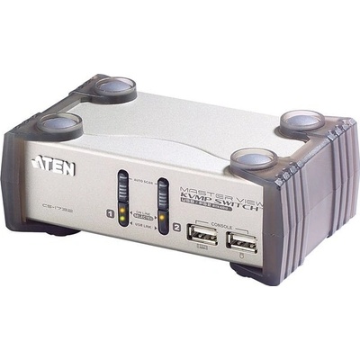 Aten CS-1732A 2-Port USB KVMP Switch, 2x USB KVM Cables, 2-port USB Hub, Audio