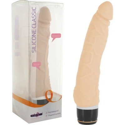 Пенис вибратор със 7 вибро режима, 21см. - Classic Slim Vibrator Flesh (SEVCR01396)