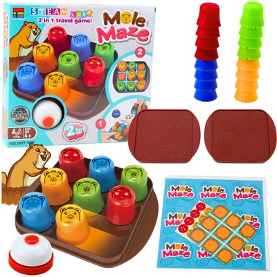 Lean Toys 2v1 Krtčí Bludiště Rychlé Kelímky Piškvorky