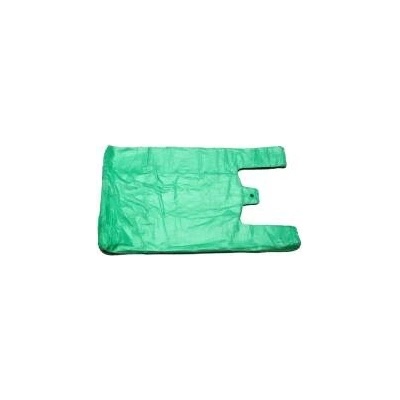 Mikroténové tašky HDPE, nosnosť 10 kg, 30+16x50 cm, zelená, 100 ks