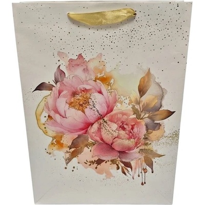 AGB1029202WK Taška darč. 30x41x12cm Artistic Peony Seamless