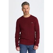 Gant svetr Cotton Cable C-neck červená