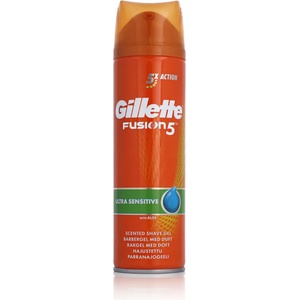 Gillette Fusion Sensitive Shave Gel Гел за бръснене за мъже 200 ml