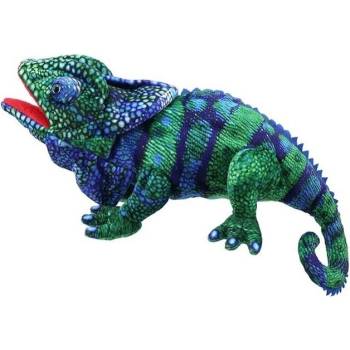 Кукла за театър, Големи същества, 45 см. , Хамелеон синьо-зелен