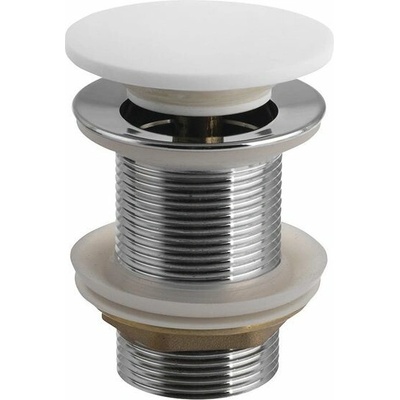 Sapho Thin Umývadlová výpusť Click Clack 5/4„ bez prepadového otvoru, matná biela WN721