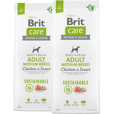 Brit Care Dog Sustainable Adult Medium Breed 2 x 12 кг