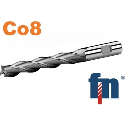 Stopková fréza 4x19mm pro drážky per extra dlouhá nesouměrná 3bř. HSS Co8 weldon 233418.040