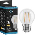 Mexen Vintis LED филтърна крушка E27, G45, 2W, Топла - 2700K, 240 lm, прозрачен - L156-E27-0227-00 (L156-E27-0227-00)