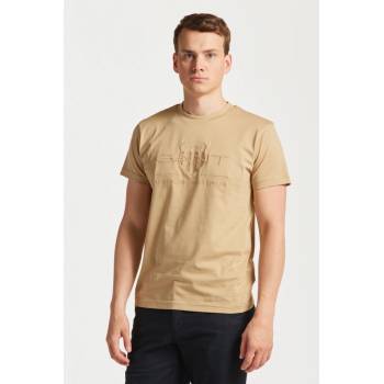 Gant tričko D1. Tonal Archive Shield T-Shirt hnedé