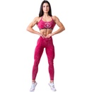 Nebbia Washed legíny s vysokým pásom LEGACY 777 red