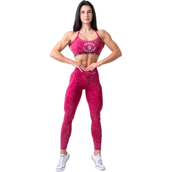 Nebbia Washed legíny s vysokým pásom LEGACY 777 red