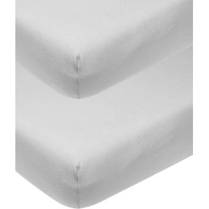 Meyco Baby Бебешки чаршафи с ластик Meyco Baby - 60 х 120 cm, 2 броя, светлосиви (564205) - ozone