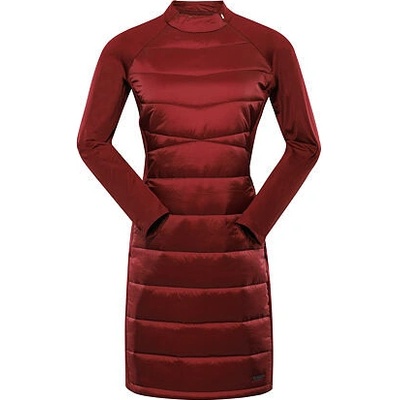 dámské hi-therm šaty ALPINE PRO OMERA LSKB459 ČERVENÁ