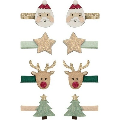 Mimi & Lula Mini Klipové sponky do vlasov: Santa & rudolph