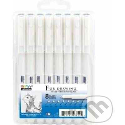 Pentel Popisovač 4600-8B 8KS ČERNÝ B/1,2/1,0/0,8/0,6/0,4/0,2/0,02