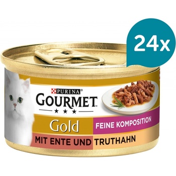 Gourmet Gold Feine Komposition kachna a krocaní maso 24 x 85 g