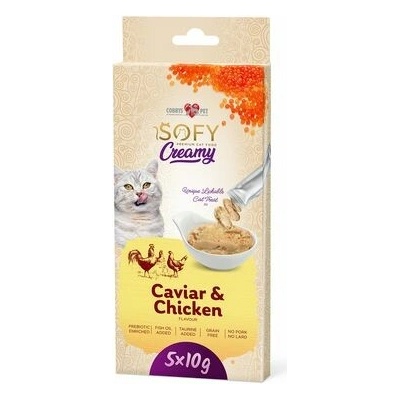 Cav COBBYS PET SOFY Creamy iar & Chicken 5x mäsový krém kura s kaviarom pre mačky 10 g