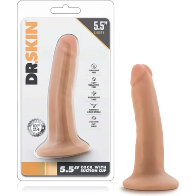 Dr Skin Dr. Skin - реалистично дилдо с вакуумна основа - телесен - 14 см