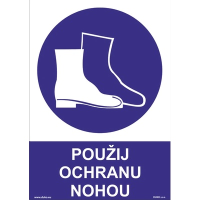DUKO POUŽIJ OCHRANU NOHOU Formát: 210 x 297 mm, Materiál: plast 5 mm, samolepící vinylová fólie