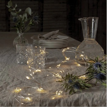 Star Trading LED svetelná reťaz 125 svetielok dĺžka 1,4 m Dew Drop - strieborný