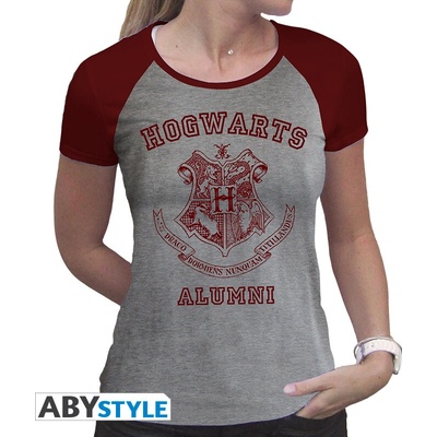 HARRY POTTER Tshirt "Alumni" woman SS grey & red premium ABYTEX503
