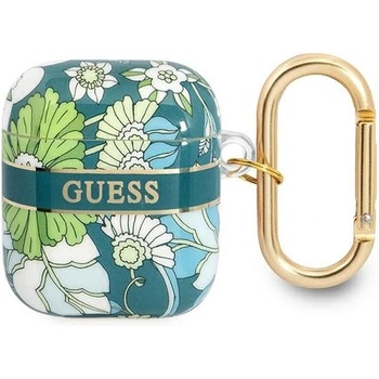 Image 1 of Guess Калъф Guess GUA2HHFLN за AirPods 1/2, зелен, Flower Strap Collection (GUE002032-0)