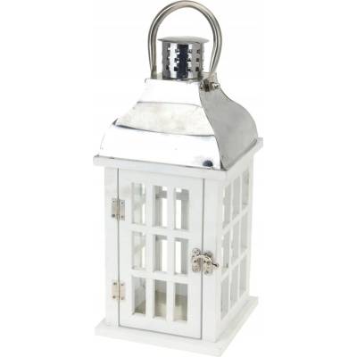 LUCERNA LAMPION DŘEVO / KOV 43 cm