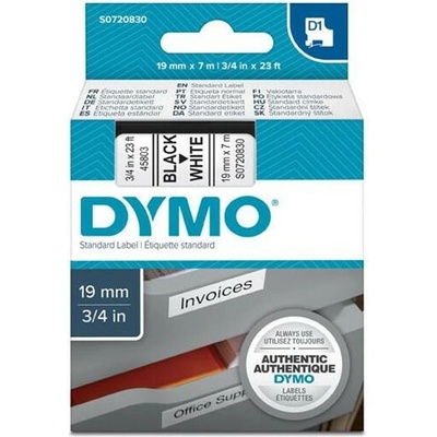 páska DYMO 45803 D1 Black On White Tape (19mm) S0720830