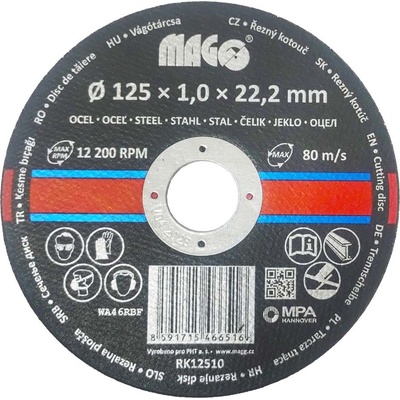 Magg Řezný kotouč 125 x 1 x 22,2 mm RK12510
