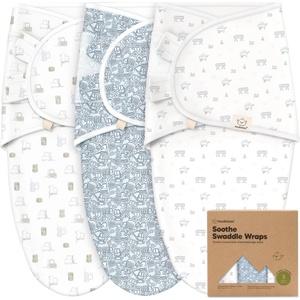 KeaBabies Пелена за повиване KeaBabies - Organic, 0-3 м, 3 броя, камиончета (KB-SWSO-EXC) - baby